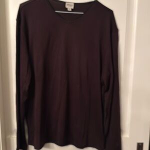 Armani Collezioni brown thin long sleeved t shirt in M